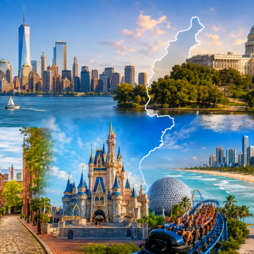 East coast of USA with orlando